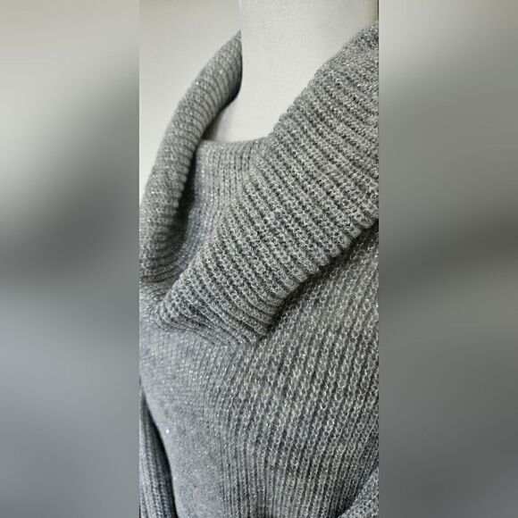 Nwt sequin knot cowl neck/turtleneck sweater - Picture 4 of 7